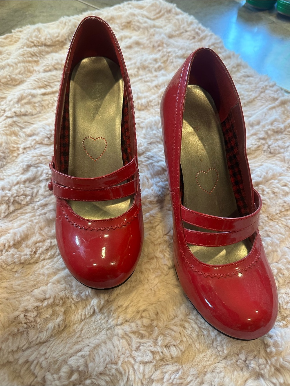 Candie's Red Patent Mary Jane Heels